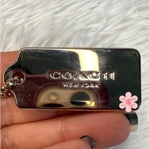 1.5" COACH Metal Fob Bag Charm Hang tag Hangtag